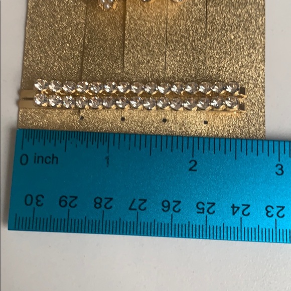 Hair pins pearl gold stones Floral Bridal party - Picture 10 of 14